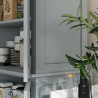 HOMCOM 72.5" Freestanding Kitchen Pantry Cabinet with 4 Doors, Grey(m-9)