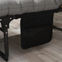 Outsunny Outdoor Folding Chaise Lounge Chair with 4-Position Adjustable Backrest, Magazine Pocket, Removable Head Pillow, Gray(m-8)