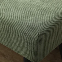 HOMCOM 39" Upholstered Ottoman Bench, Corduroy Entryway Bedroom Bench with Padded Seat and Steel Legs for Bedroom, Green(m-9)
