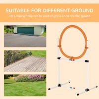 PawHut 2-in-1 Dog Obstacle Training Agility Equipment Tire Jump Ring/Hurdle Bar with a Simple & Easy Setup & Storage Bag(m-6)