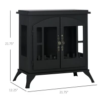 HOMCOM Freestanding Ethanol Fireplace Bioethanol Fireplace Stove, 0.25 Gal Max 269 Sq. Ft., Burns up to 3 Hours, Black(m-3)
