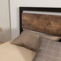 HOMCOM Full Bed Frame with Headboard & Footboard, Strong Metal Slat Support Bed Frame w/ Underbed Storage Space, No Box Spring Needed, 56.75''x76.75''x40.5''(m-8)