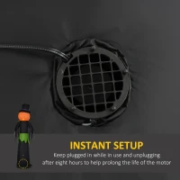 Outsunny 8ft Inflatable Halloween Pumpkin Head Ghost in A Hat, Blow Up LED Display for Garden Indoor Outdoor(m-6)