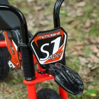 Qaba 12" Kids Balance Bike, No Pedal Training Bicycle, Motorbike Look, Steel Frame, with Air Filled Tires, Handlebar, PU Seat, for 3-6 Years Old, Red(m-9)