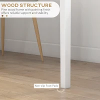 HOMCOM 30" Square Dining Table, Farmhouse Dining Room Table with Pine Wood Frame, Space Saving Small Kitchen Table, White(m-5)