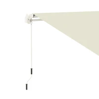 Outsunny 10' x 8' Retractable Awning Fabric Replacement Outdoor Sunshade Canopy Awning Cover, UV Protection, Cream White(m-9)