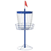 Soozier 24-Chain Portable Practice Basket for Disc Golf Target Stand Easy Assembly & Lightweight Basket w/ Carry Bag Deep Blue(m-11)