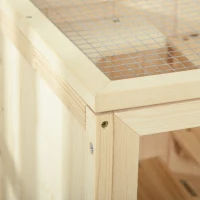 PawHut 3 Tier Fir Wood Hamster Cage Mouse Rats Small Animals Play House Exercise Activity Center(m-9)