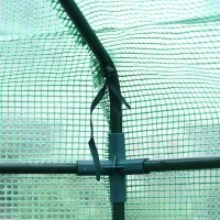 Outsunny Walk-in Greenhouse Outdoor 3 Tier 10 Shelf Warm House Garden Hexagonal Hot House with Roll-Up Zipper Door & Steel Frame(m-9)