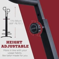 Soozier Folding Vertical Climber Exercise Machine, Height Adjustable Climbing Machine, Stair Stepper with LCD Monitor and Transport Wheels for Full Body Workout(m-4)