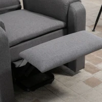 HOMCOM Lift Chair for Elderly, Power Chair Recliner with Footrest, Remote Control, Side Pockets for Living Room, Grey(m-10)