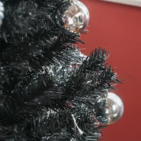 HOMCOM 7FT Pencil Christmas Tree, Artificial Christmas Tree with Automatic Open for Home Party, Black(m-9)