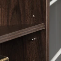 HOMCOM Wood Small Bookshelf 2 Tier Storage Rack Chest Unit Home Office Furniture Walnut(m-10)