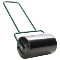 Outsunny Heavy Duty Lawn Roller, 20" Push/Tow Behind Sod Roller, Grass Flattener Filled with 11gal Water/136lbs Sand, Green(m-2)