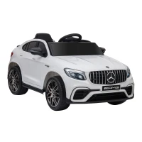 Aosom 12V Toddler Ride On Car with Remote Control, Mercedes Benz AMG GLC63S Coupe, Electric Car with 2 Speed, MP3 Player, Light, Horn, Songs, Suspension, White(m-1)