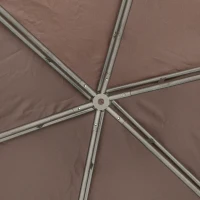 Outsunny 13x13ft Hexagonal Patio Gazebo, Double Roof Garden Pavilion Outdoor Marquee Canopy Wedding Party Tent Shelter with Sidewall Panels(m-7)