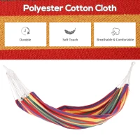 Outsunny 79"x40" Outdoor Hammock Bed Swing Chair, Patio Lounge Garden Camping Hiking Travel Hammock Only for Backyard, Garden(m-4)