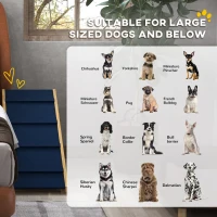 PawHut Adjustable Dog Ramp for Bed, Sofa, with Non-Slip Surface, Folding Dog Stair for Small, Medium, Large Dogs(m-4)