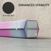 Soozier 7ft Folding Balance Beam, Gymnastics Equipment with Anti-Slip Bottom for Kids Home Training, Multicolour(m-6)