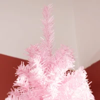 HOMCOM 8' Artificial Christmas Tree Douglas Fir Pencil Christmas Tree with 1168 Realistic Branch Tips, Pink(m-9)