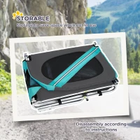 Aosom Dog Bike Trailer with 3 Entrances Large Wheels, Green(m-4)