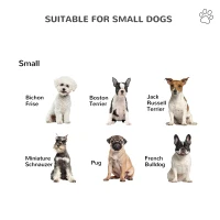 PawHut Wicker Dog Bed Rattan Pet Sofa with Adjustable Canopy Pet House Shelter for Small Dogs with Cushion Indoor Outdoor, Grey(m-8)
