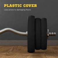 Soozier 50LBS Barbell Weight Set, Adjustable Weights with Curl Bar for Home Gym Women and Men Weight Lifting Training(m-5)