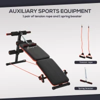 Soozier Foldable Sit Up Bench Core Workout for Home Gym Black(m-6)