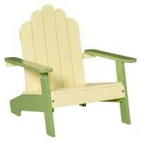 Outsunny Kids Adirondack Chair Wooden Classic Lounge Indoor for Backyard Deck Beach Garden Room 20" x 19.75" x 20.75" Green(m-11)