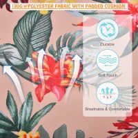 Outsunny Patio Hammock Chair, Portable Hanging Cotton Rope Hammock Swing Chair Sleeping Bed Seat with Armrest for Outdoor Garden Yard Camping Multicolor(m-5)