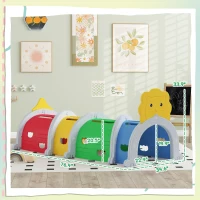 Qaba Kids Play Tunnel for Children 3-6 Years to Crawl and Climb, Lion Design(m-3)