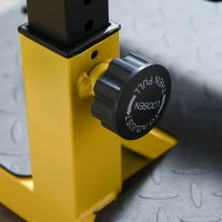 Soozier 3-in-1 Deep Squat Machine with Push Up Bars, Multifunction Sissy Deep Squat Machine Leg Exerciser Ab Strength Training Home Gym Workout, Yellow(m-9)