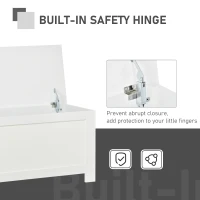 HOMCOM Large Storage Box Storage Trunk Cabinet Container with Lid and 2 Safety Hinges, White(m-4)