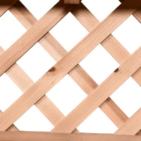 Outsunny Outdoor Garden Potting Bench, Wooden Workstation Table w/ Drawer, Hooks, Open Shelf, Lower Storage and Lattice Back for Patio, Backyard and Porch(m-8)