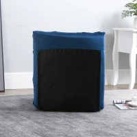 HOMCOM 13-Position Floor Folding Gaming Lazy Floor Sofa Chair Lounge Adjustable Sleeper Bed Couch Recliner, Blue(m-10)