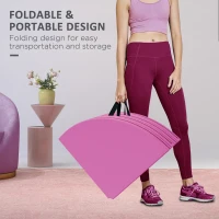 Soozier Foldable Crash Mat, Pole Padding with Carrying Handles and EPE Foam for Dance Training and Exercise, Pink(m-4)