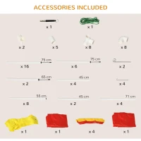 PawHut Dog Agility Training Equipment Set with Adjustable Hurdle, Tunnel, Chute, Weave Poles, Pause Box, Panels, Outdoor Obstacle Course Kit with Whistle(m-7)