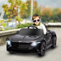 Aosom Bentley Bacalar Licensed Kids Ride on Car w/ Butterfly Doors, Black(m-10)