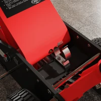 HOMCOM 3 Ton Big Wheel Hydraulic Car Jack Heavy Duty Steel Off-Road Jack with Extra Saddle for Trucks, SUVs, ATVs, Red(m-8)