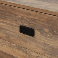 HOMCOM Industrial Sideboard Buffet Storage Cabinet Cupboard with 2 Doors, 3 Drawers and Shelves for Dining Room, Living Room, Brown(m-8)