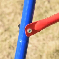 Outsunny Baby Swing Set for Backyard Indoor/Outdoor, Solid Metal Frame with Baby Seat Harness for Kid Age 6-36 Months(m-8)