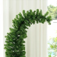 HOMCOM 6ft Whimsical Pencil Christmas Tree, Bendable Artificial Christmas Tree with 400 Branch Tips and Metal Base, Green(m-7)