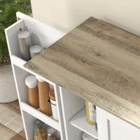 HOMCOM 70" Tall Kitchen Pantry Cabinet with Spice Racks and Adjustable Shelves for Living Room, Dining Room, White(m-8)