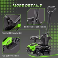 Aosom Toddler Push Car, Lamborghini Stroller Walking Car Age for 1-3, Green(m-8)