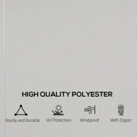 Outsunny Gazebo Replacement Sidewalls 4-Panel Privacy Wall for 10' x 12' Canopy, Outdoor Shelter Curtains Accessories Light Grey(m-7)