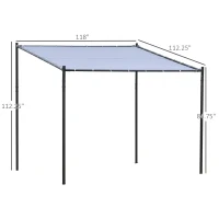 Outsunny 9' x 10' Outdoor Pergola with Canopy, Patio Sun Shade Shelter Grill Gazebo, for Garden, Backyard, Lawn, Poolside, Gray(m-3)