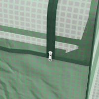 Outsunny Raised Garden Bed, Outdoor Metal Planter Box with Mini Greenhouse, Green and Silver(m-8)