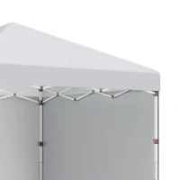 Outsunny 10' x 10' Pop Up Canopy with Sidewalls, Roller Bag, Height Adjustable Instant Tent for Outdoor, Garden, Patio, White(m-10)