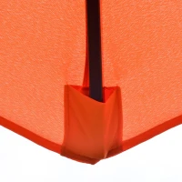 Outsunny 9FT 3 Tiers Patio Umbrella Outdoor Market Umbrella with Crank, Push Button Tilt for Deck, Backyard and Lawn, Orange(m-9)