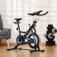 Soozier Exercise Bike, Stationary Bike for Home, Indoor Cycling Bike, Adjustable Workout Bike with Comfortable Seat Cushion and LCD Monitor(m-10)